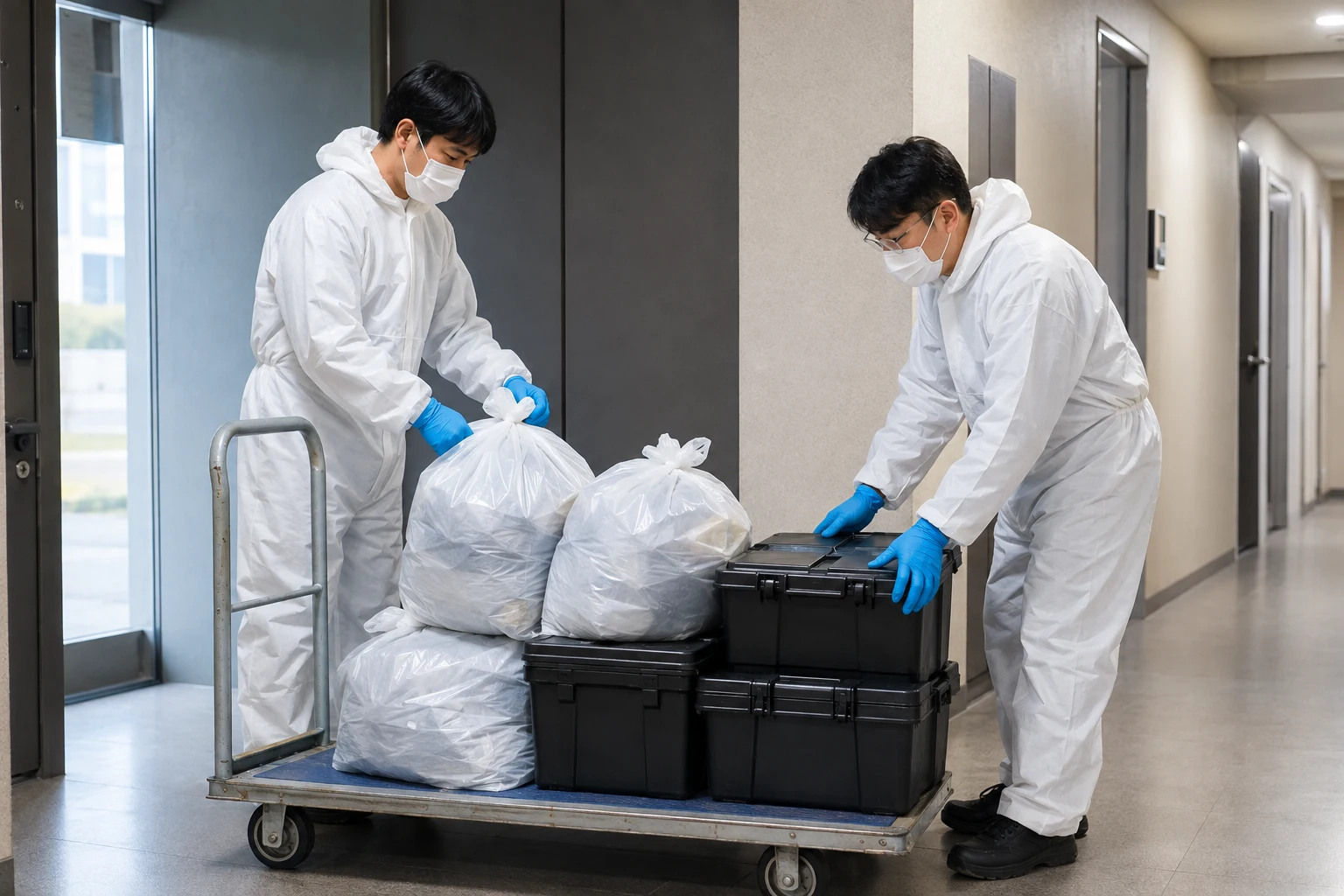 고독사 특수청소 단계별 확인 장면